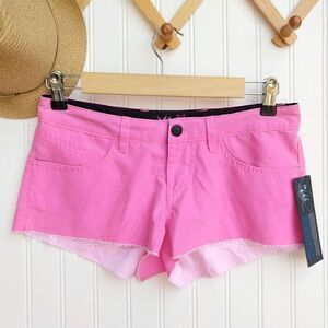 Fox Syren Boardie Board Shorts Size 1 NWT Hot Pink Cut Offs Neon Lilac Hot Pants